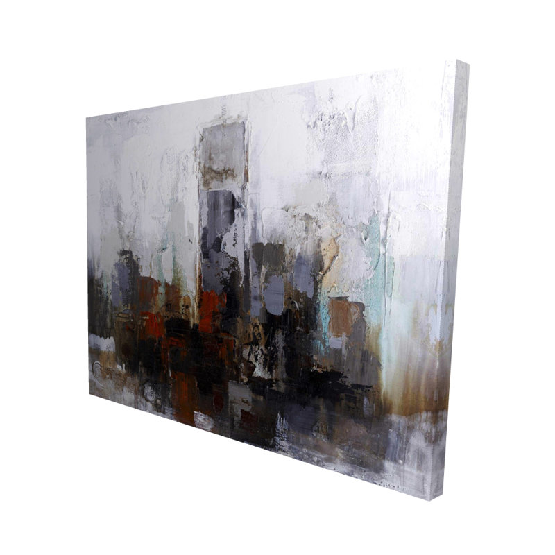 Obscure Buildings - Livingroom Gray Canvas for Home Decor