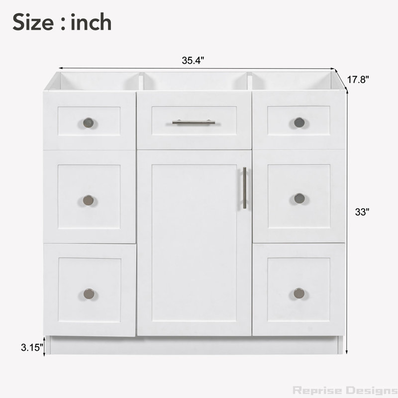 35.4'' Single Bathroom Vanity Base Only