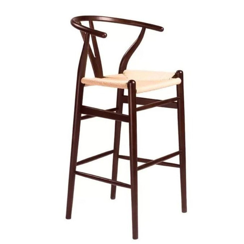 Tabouret en bois massif Uyuni, Noyer