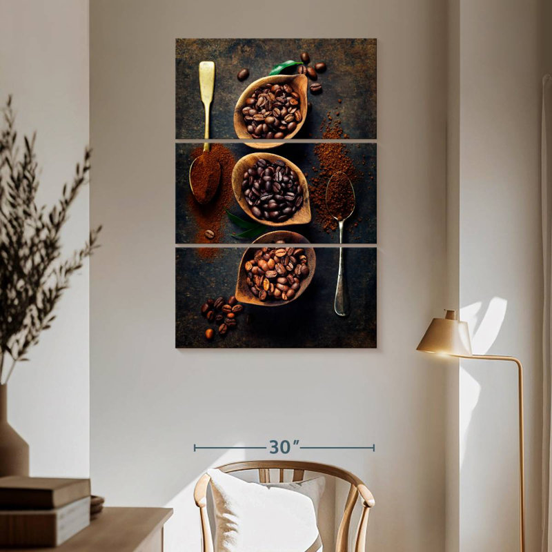 Yarlin Coffee Grounds And Beans, 65" H x 42" W