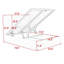 Lit plateforme double avec rangement robuste et structure hydraulique