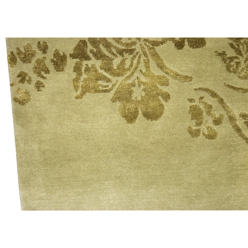 Hand Knotted Area Rug in Sage Green