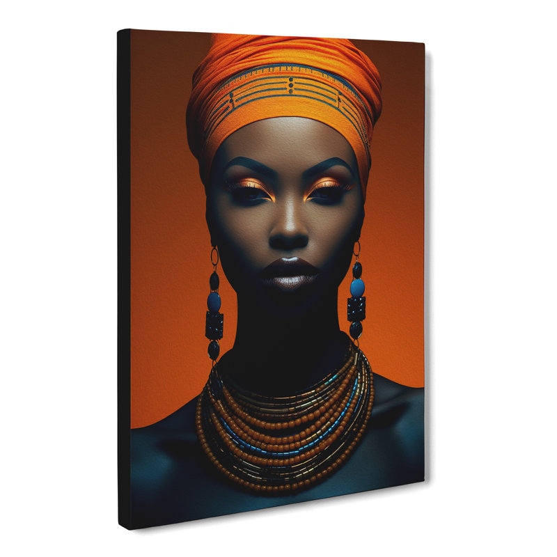 African Woman Minimalism No.2 - No Frame Print, 60cm H x 40cm W x 3cm D