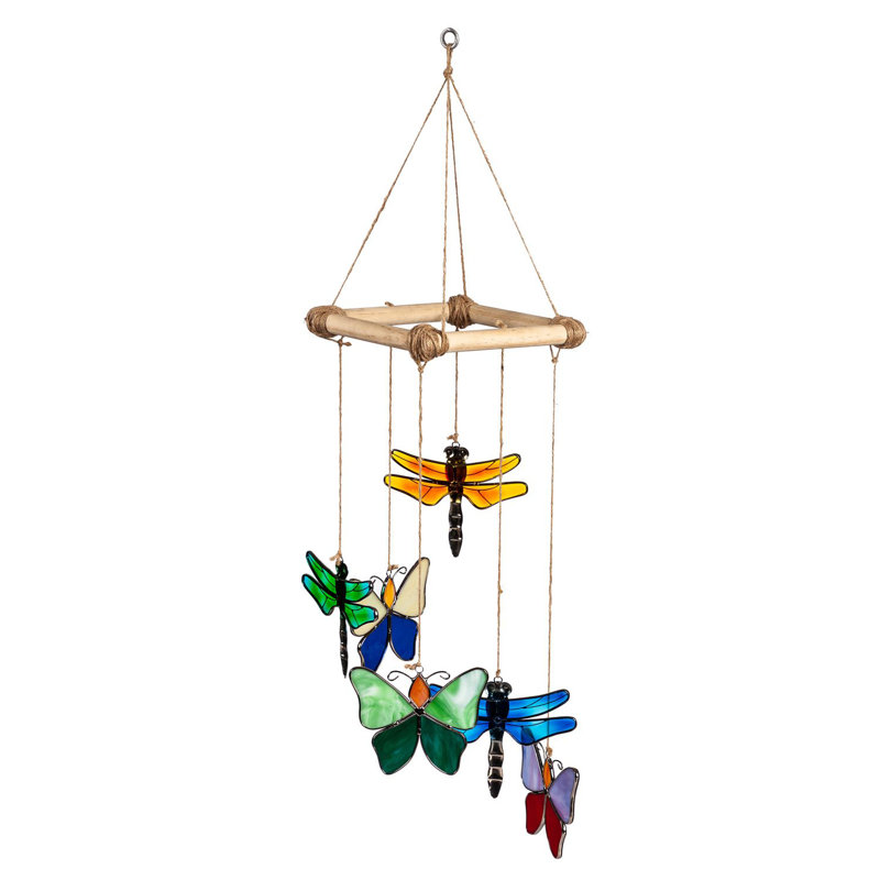 Papillon et libellule en verre Bryndis