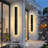 24" Modern Black LED Dimmable Waterproof  Linear Outdoor Wall Sconce for Exterior Porch or Garden-629922490