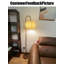 Lampe sur pied en fer forgé et en tissu de style crème