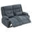 61.81 In. Wide Pillow Top Arm Fabric Rectangle Reclining Sofa In Blue With Cupholders-2090212
