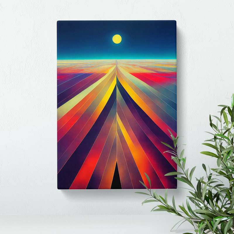 XC1022-3895X Sensational Abstract Sunset - Wrapped Canvas Print, 76cm H x 50cm W x 3cm D