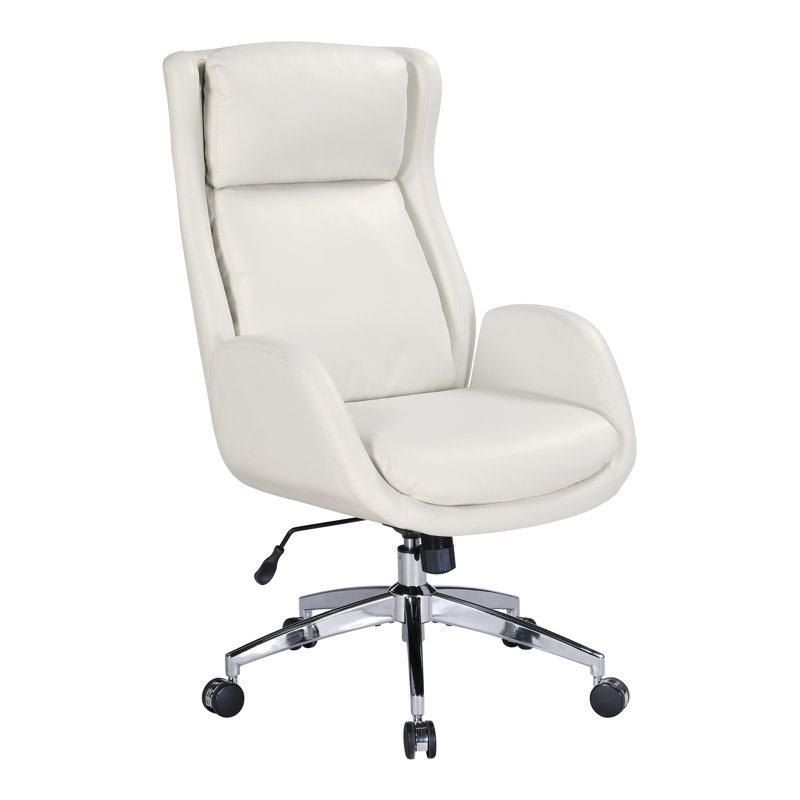 Fauteuil de direction avec appui-tête Blanchard, Blanc