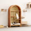 Vitrine arquée avec rangement et tablettes