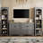 Storage Cabinet,TV Stand With Bookshelf, Rustic Versatile Sideboard With Adjustable Shelves For Living Room-763784433