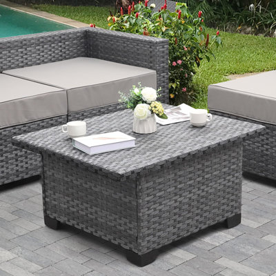 Outdoor PE Wicker Liftable Coffee Table