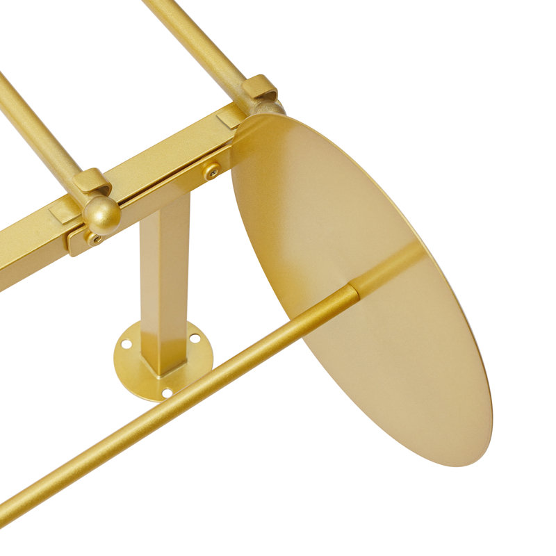 47.24'' Wall-Mounted Display Rack Wrapping Paper Ribbon Holder, Gold