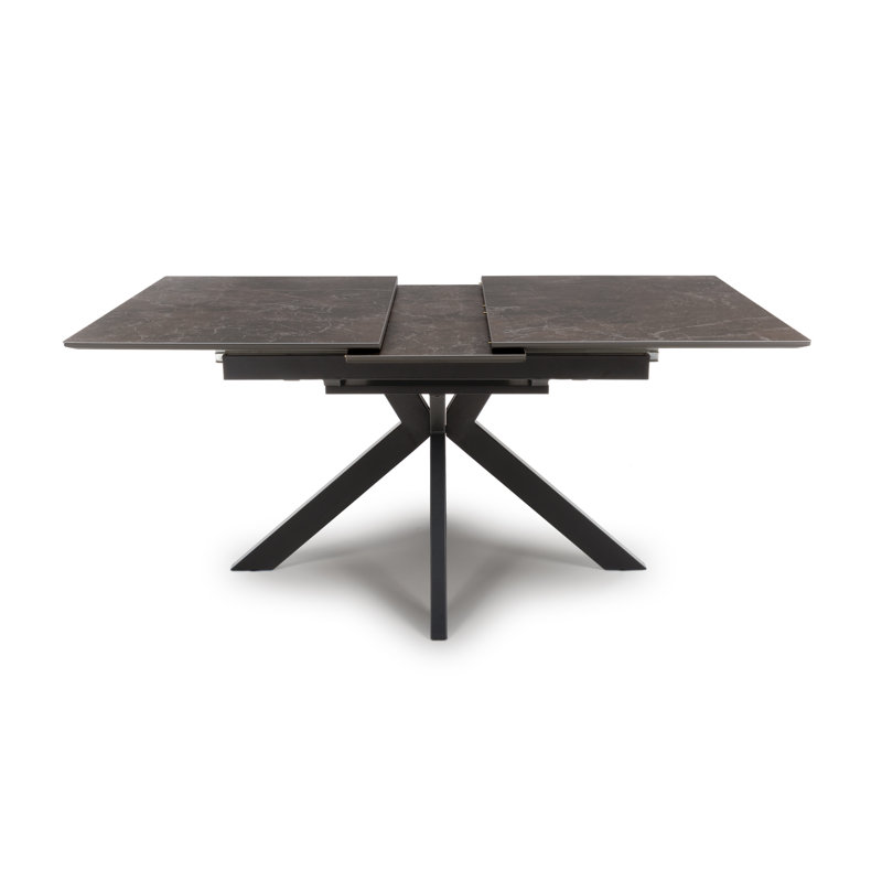 Nysa Extendable Metal Base Dining Table, 180" L x 140" W
