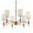 Welkin 6 - Light Steel Chandelier