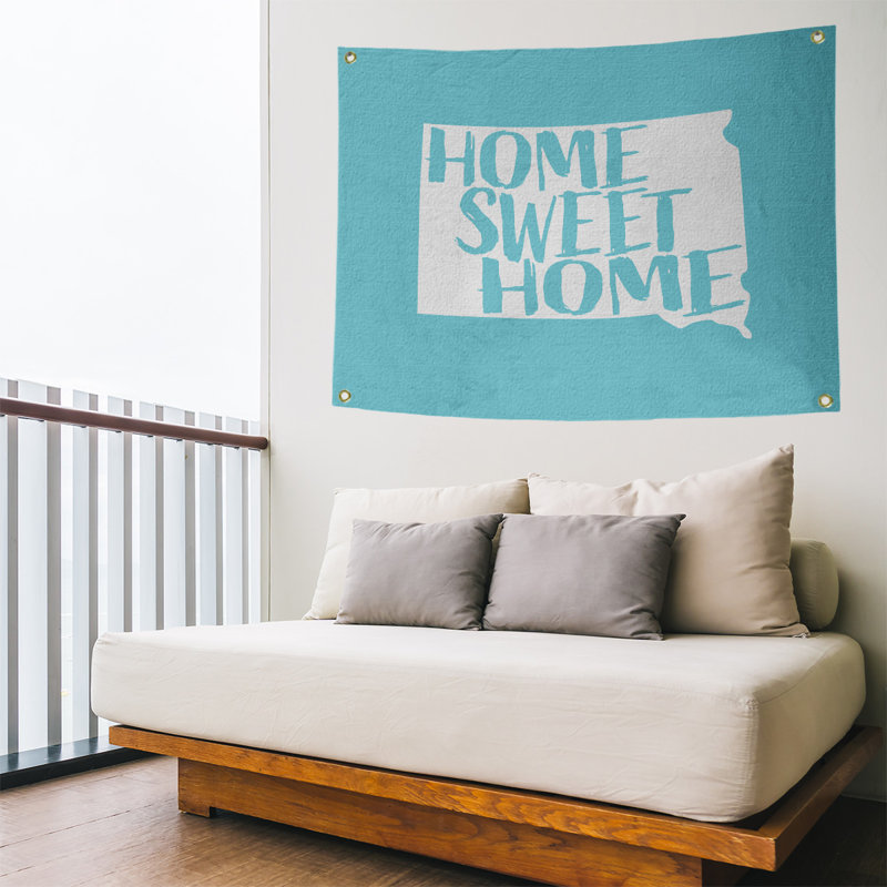 Tapisserie murale south dakota south the home, H 26 po x l 36 po, Bleu sarcelle