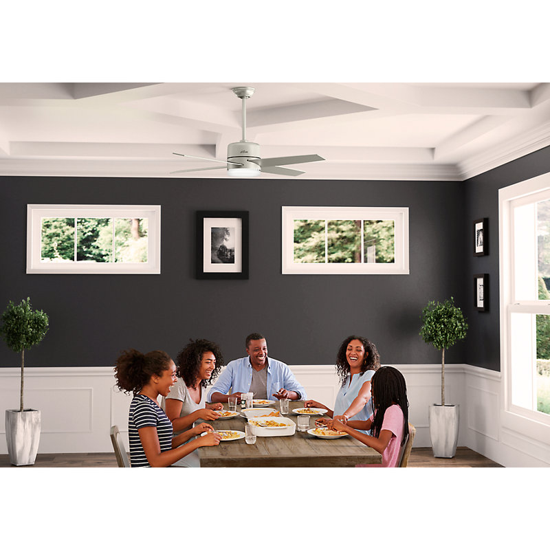 54" Advocate 4 - Blade LED Smart Standard Ceiling Fan with Remote Control and Light Kit Included