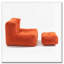 Fauteuil à billes rembourré avec repose-pieds-2063047329