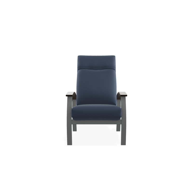 Chaise de patio inclinable avec coussins Askar, Ciel 42A, Kona P10, Graphite texturé