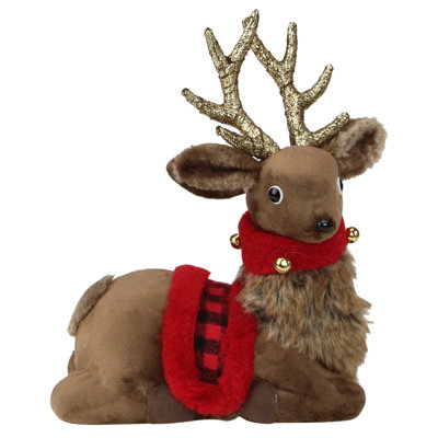 Figurine de Noël avec selle en tissu écossais 10,5 "avec Buffalo