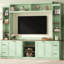 41 meuble audio-vidéo, meuble télé Mint avec tablettes réglables en noyer, console rétro élégante, tiroirs et plan de rangement pour installation murale