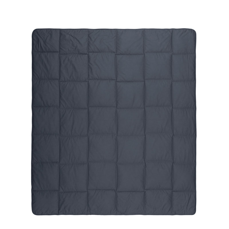 Cotton Quilted Quilt, Queen Quilt, Anthracite