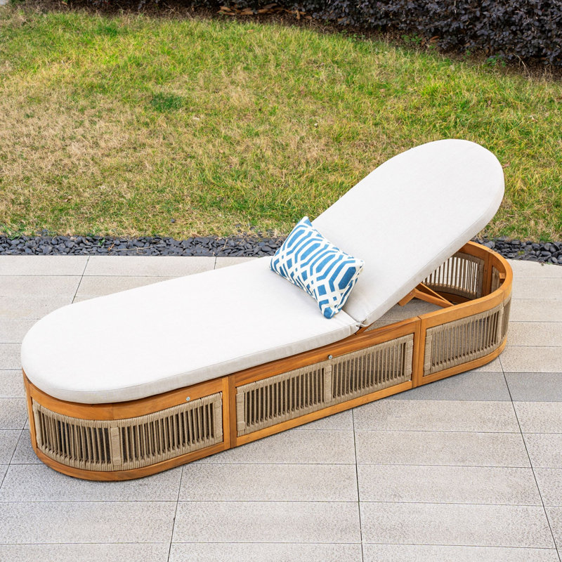 MIMO 4-Position Solid Wood Chaise Lounge