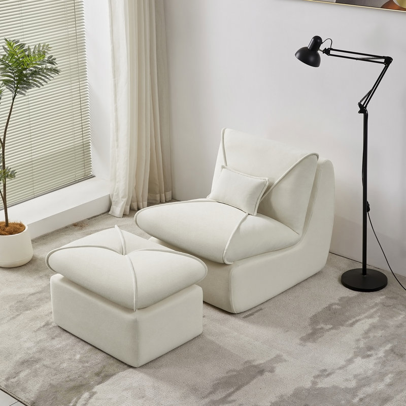 Comfortable Compact Sofa with Ottoman for Versatile Living Spaces