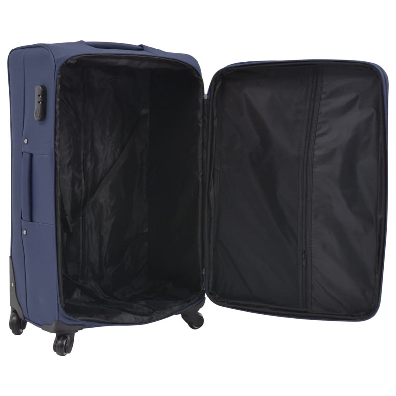 Arce 3-piece Soft Luggage Trolley Set Red, Blue