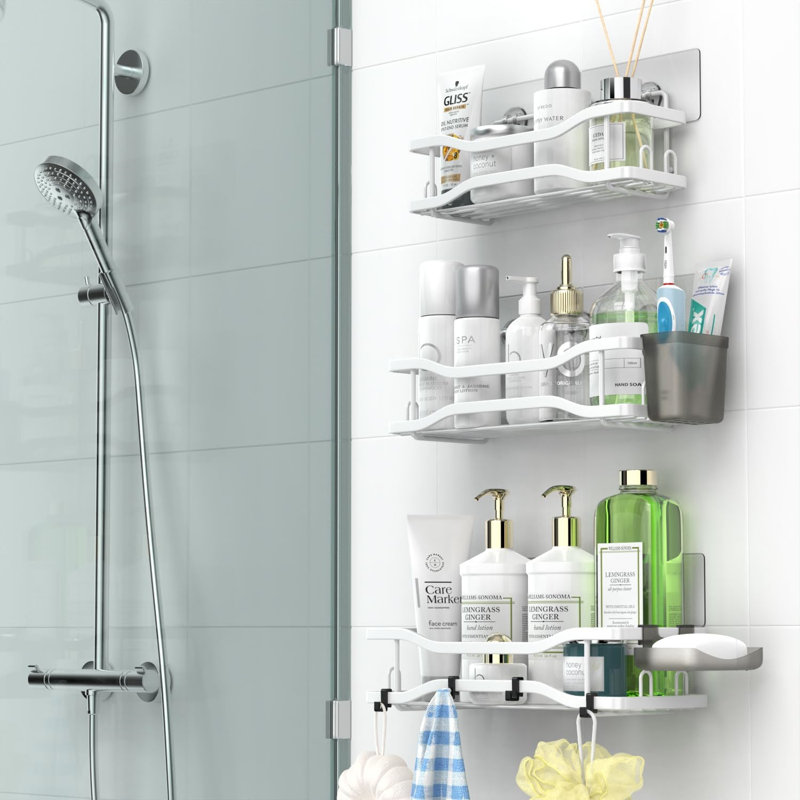 Serviteur de douche en acier inoxydable Noll, Blanc