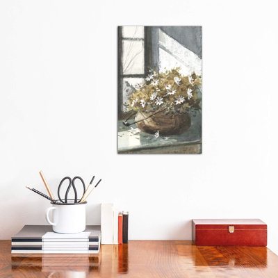 Daisies In The Window by George Bjorkland - Painting on Canvas