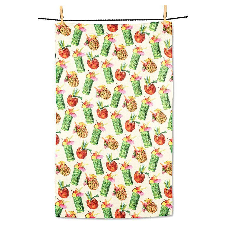 Tiki Drinks Tea Towel