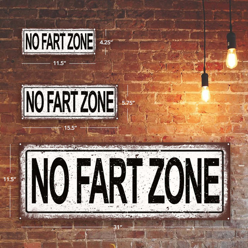 Distressed, No  Zone Metal Sign