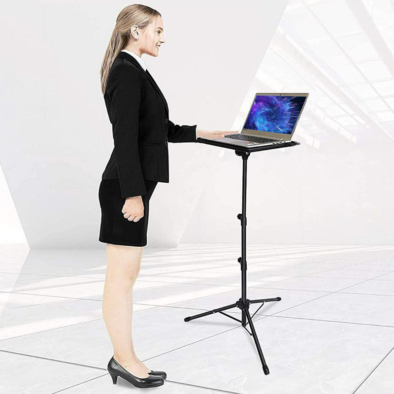 Adjustable Height Projector Stand with Large Platform Foldable Laptop Tripod Stand for Office Home DJ Racks