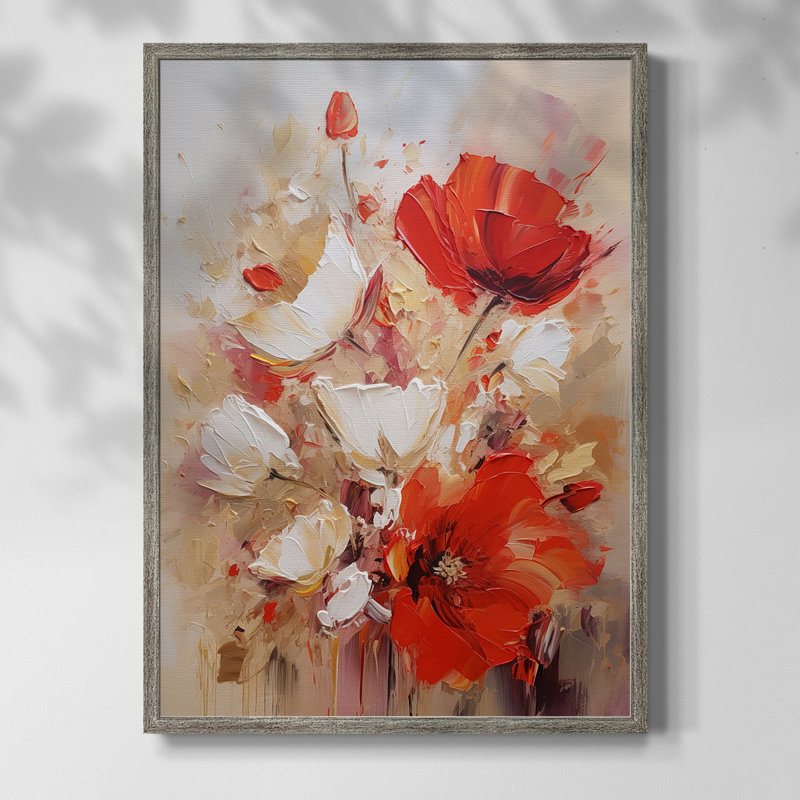 Reproduction encadrée FLORAL Series CCXC - bois massif, H 11 po x l 9 po