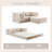 Compression Mahjong Sofa,Convertible Floor Sofa Bed,Diy Boneless Modular Sectional Sofa,No Assembly Required,Circle Fleece Fabric,Oversized 2 Seater With 1 Ottoman-1217577649
