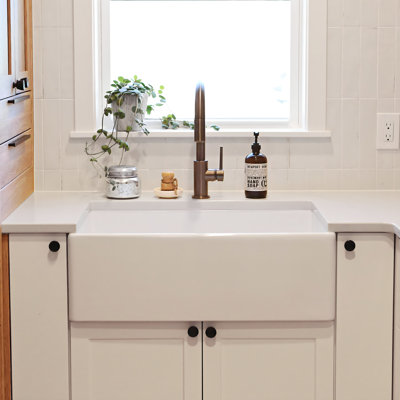 Austen Fireclay 30" Single Bowl Farmhouse Apron Front Undermount Kitchen Sink