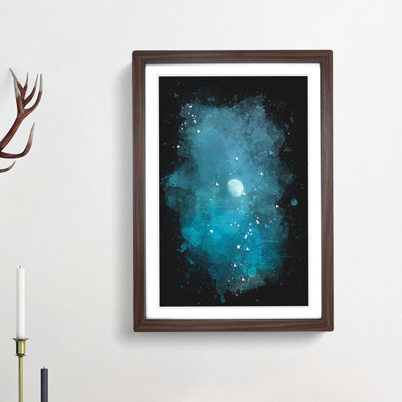 High Moon - Framed Print, Walnut Framed, 45cm H x 33cm W x 2cm D