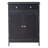 Black Bathroom Storage Cabinet With 2 Doors And 1 Drawer-478609918