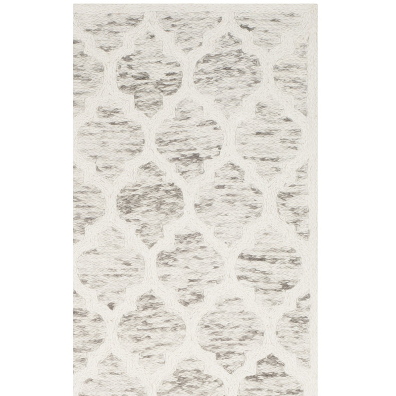 Bertok Hand Loomed Wool Geometric Rug, Rectangle 2' x 3'