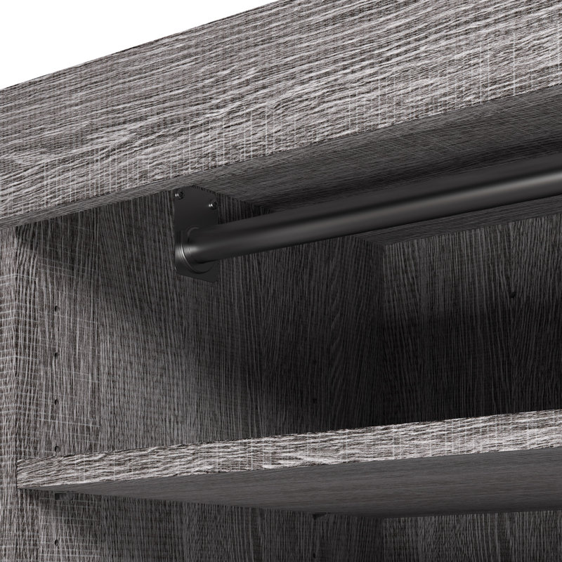Arlex 35.8" Wide Closet System Reach-In Sets, Bark Grey