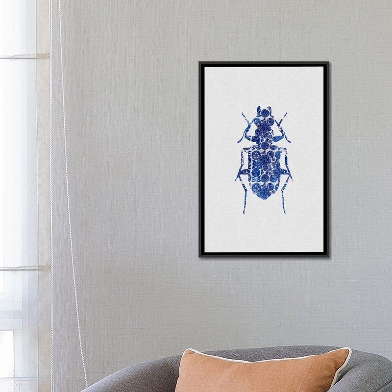 «Blue Beetle II» par Orara Studio, reproduction sur toile tendue sur châssis, H 26 po x l 18 po x P 1,5 po, Pas de tapis
