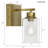 1 Light Rechargeable Iron Armed Wall Sconce with Remote and Bulb Included-75579530