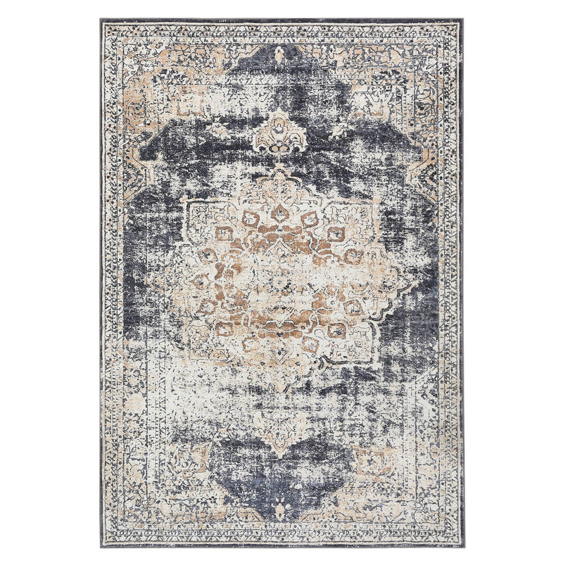 Tapis oriental à motif médaillon Jashley, Rectangle 9 pi x 12 pi