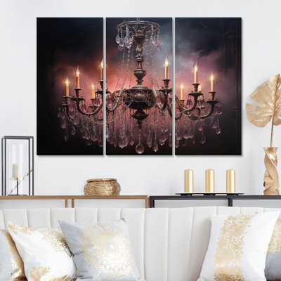 " Chandelier Whispering Shadows I " 3 - Pieces
