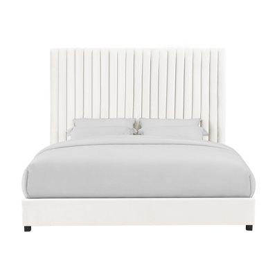 Arabelle White Velvet Bed In UK
