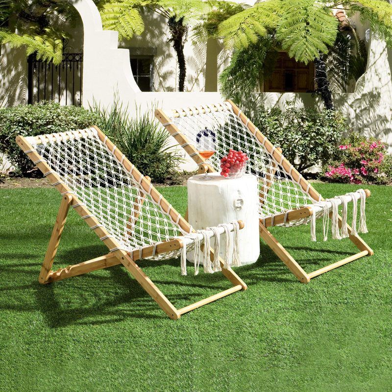 Pair Of Handwoven Patio Chairs With Wear - Seat, Suitable For Outdoor Spaces Such As Beach And Living Room, No Installation, 18.01 In Width, 23.03 Package Width Seat Balcony Rope, Assembly, 4.33