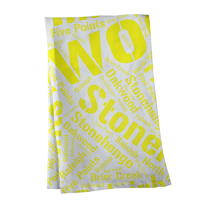Cotton Tea Towel Kitchen Towel, Yellow, Raleigh