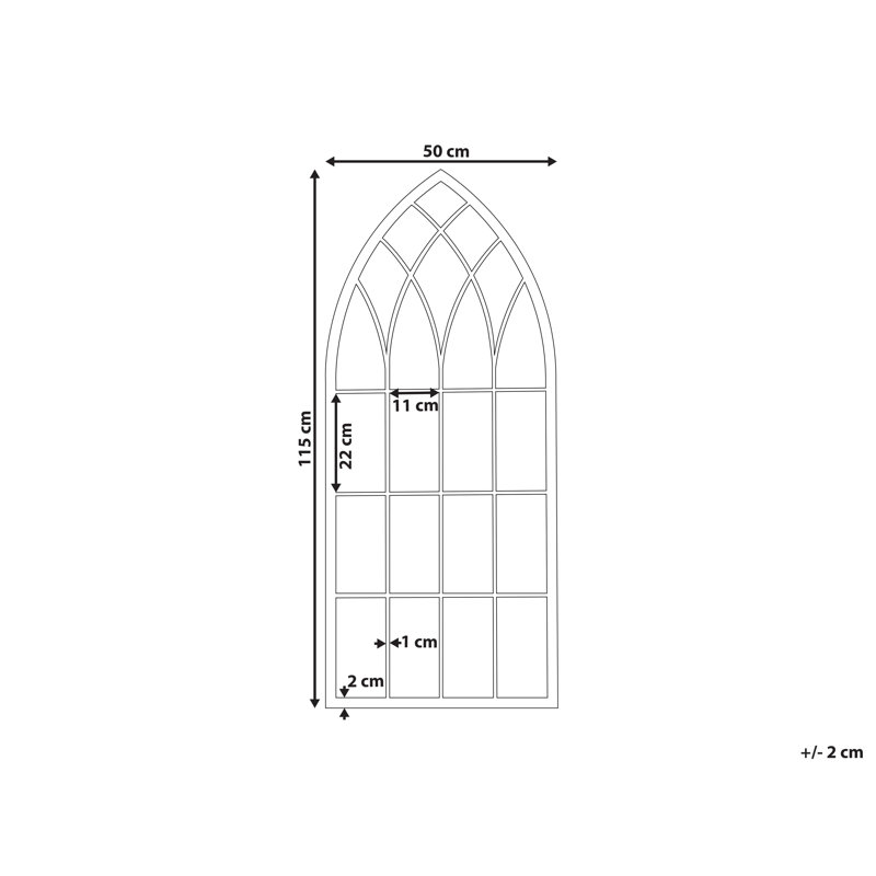 Amblewood Metal Flat Wall Mirror
