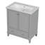 Meuble-lavabo 30 po avec lavabo, armoire de salle de bain avec portes et tiroir-93569238